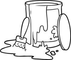 cartoon paint bucket vector