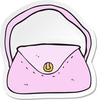 sticker of a cartoon purse vector