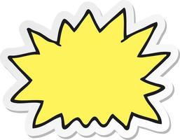 sticker of a cartoon explosion vector