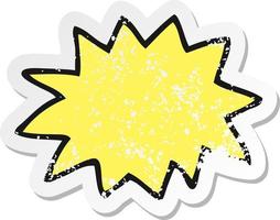 retro distressed sticker of a cartoon explosion vector