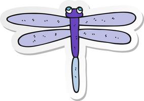 sticker of a cartoon bug vector