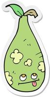 sticker of a cartoon pear vector