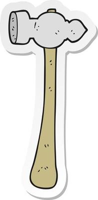 sticker of a cartoon hammer