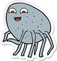 sticker of a cartoon tick vector