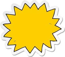 sticker of a cartoon explosion vector