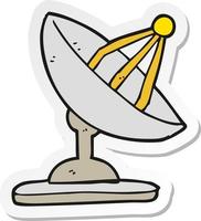 sticker of a cartoon satellite dish vector