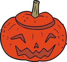 cartoon halloween pumpkin vector