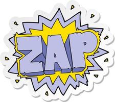 sticker of a cartoon zap explosion sign vector