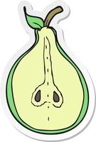 sticker of a cartoon pear vector