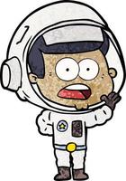 cartoon surprised astronaut vector