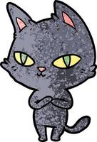 cartoon cat staring vector