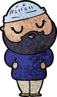 cartoon man with beard vector
