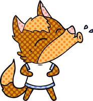 fox cartoon character vector