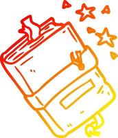 warm gradient line drawing witch s book of spells vector