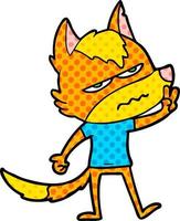 fox cartoon character vector