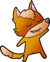 fox cartoon character vector