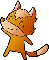 fox cartoon character vector