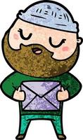 cartoon man with beard vector