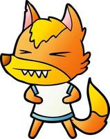 fox cartoon character vector