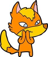 fox cartoon character vector