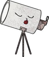 cartoon telescope with face vector