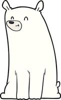 happy polar bear cartoon vector