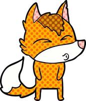 fox cartoon character vector