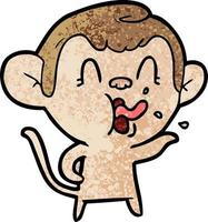 crazy cartoon monkey vector