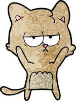 bored cartoon cat vector