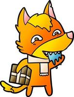 fox cartoon character vector