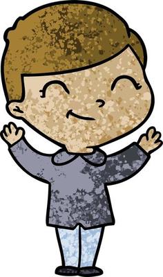 cartoon boy smiling
