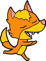 fox cartoon character vector