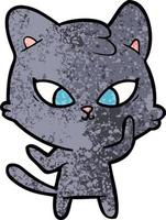 lindo gato de dibujos animados vector