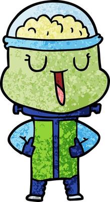 happy cartoon robot