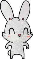 cute cartoon rabbit vector