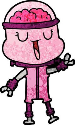 happy cartoon robot