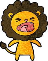 cartoon angry lion vector