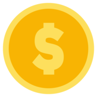 goud munt, dollar munt, cryptogeld, crypto munt, blockchain technologie munteenheid, goud crypto munt, vector illustratie achtergrond png