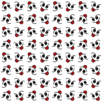 Eye and tongue tseamless pattern background png