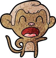 shouting cartoon monkey vector