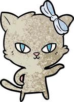 cute cartoon cat vector