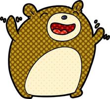 cartoon bear laughing vector