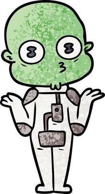 confused weird bald spaceman