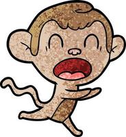 shouting cartoon monkey vector