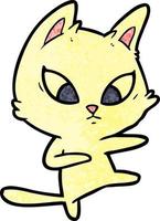 confused cartoon cat vector