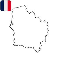 mapa de hauts de france. región de francia. ilustración vectorial vector