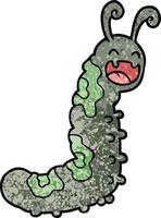 funny cartoon caterpillar vector