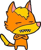 fox cartoon character vector