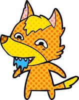 fox cartoon character vector