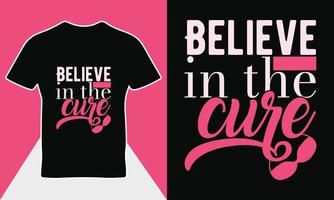 Breast cancer awareness quote t-shirt design template vector